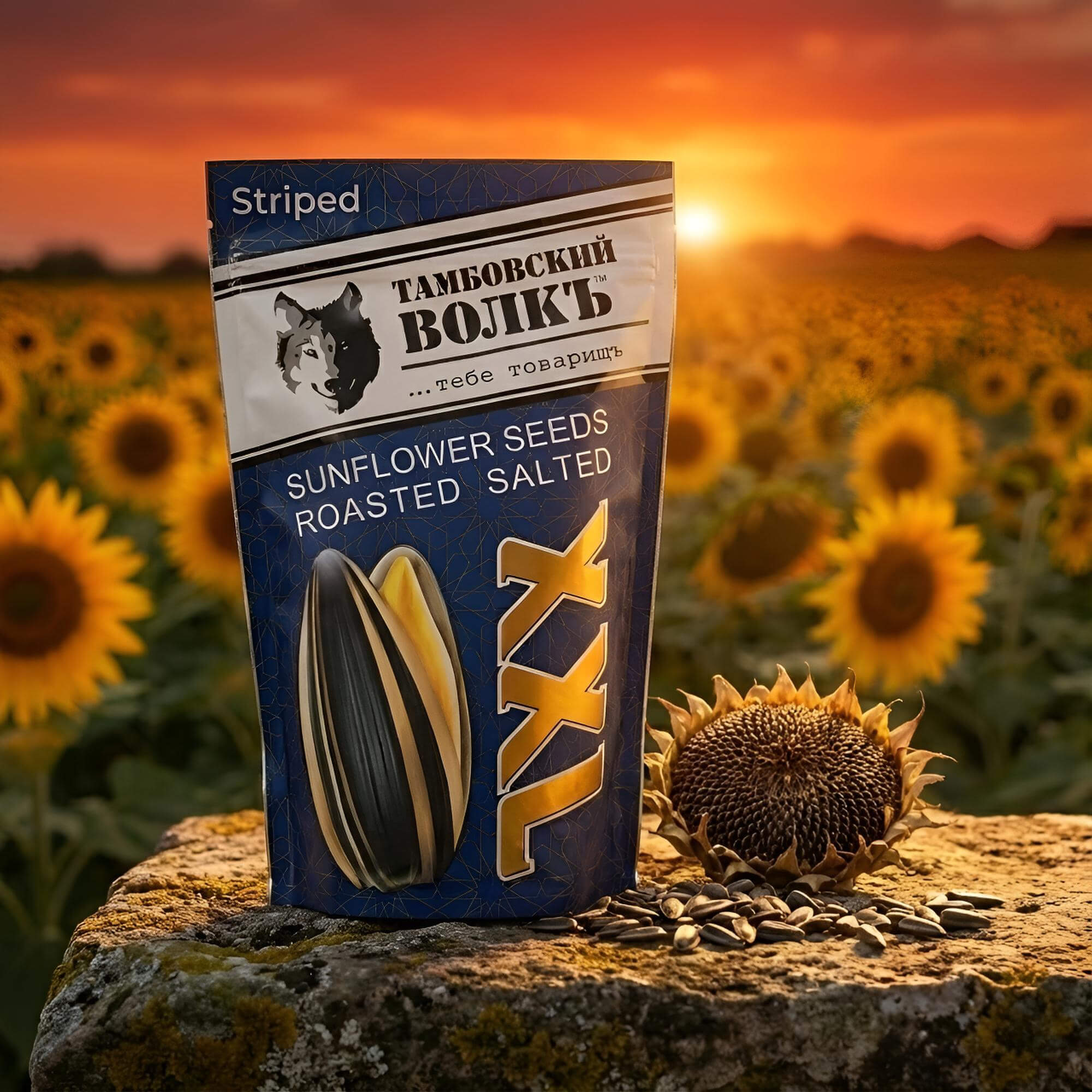 Tambovsky Volk XXL Gestreifte Sonnenblumenkerne geröstet & gesalzen 300g