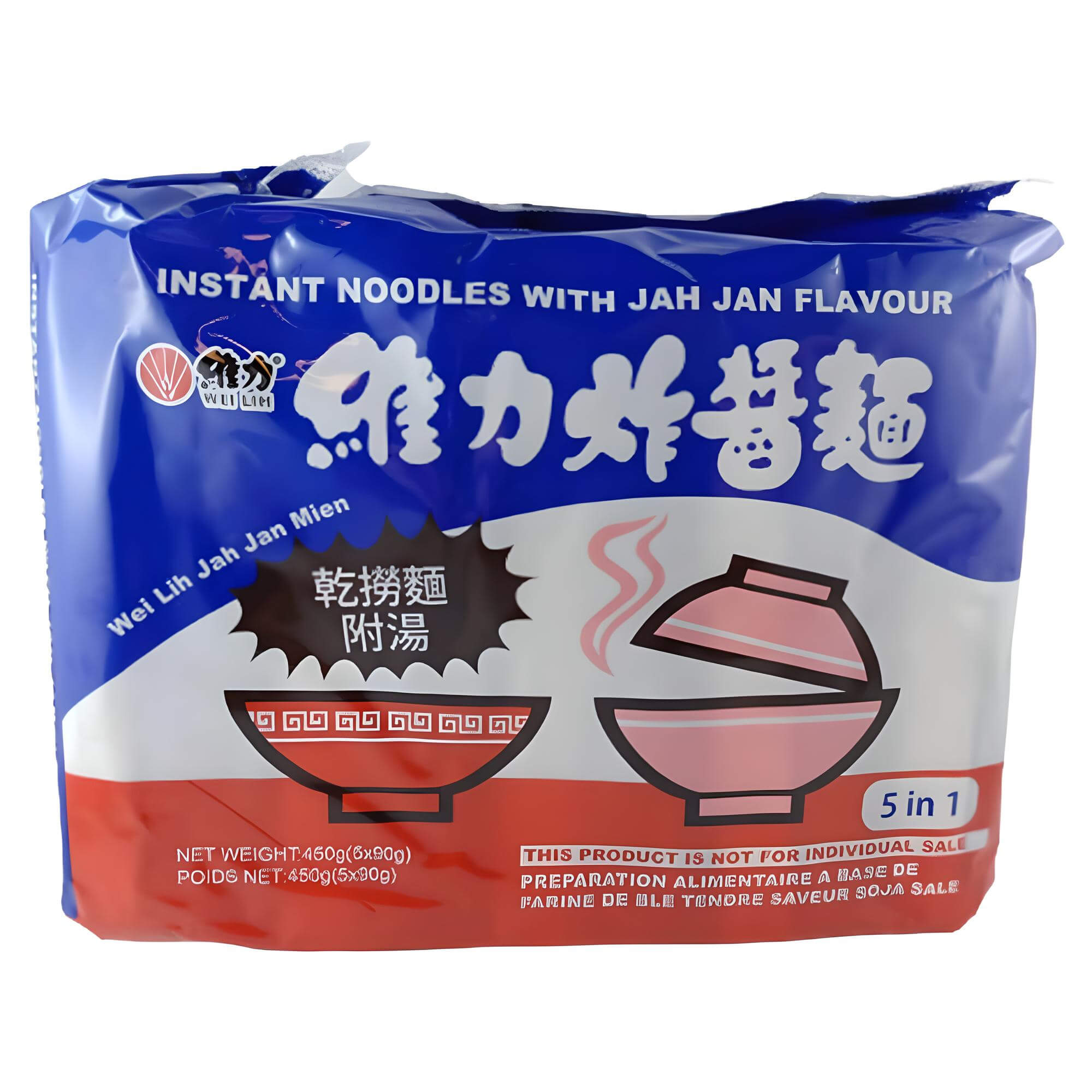Wei Lih Instant Nudeln Jah Jan Mien 5er Pack (5 x 90g)