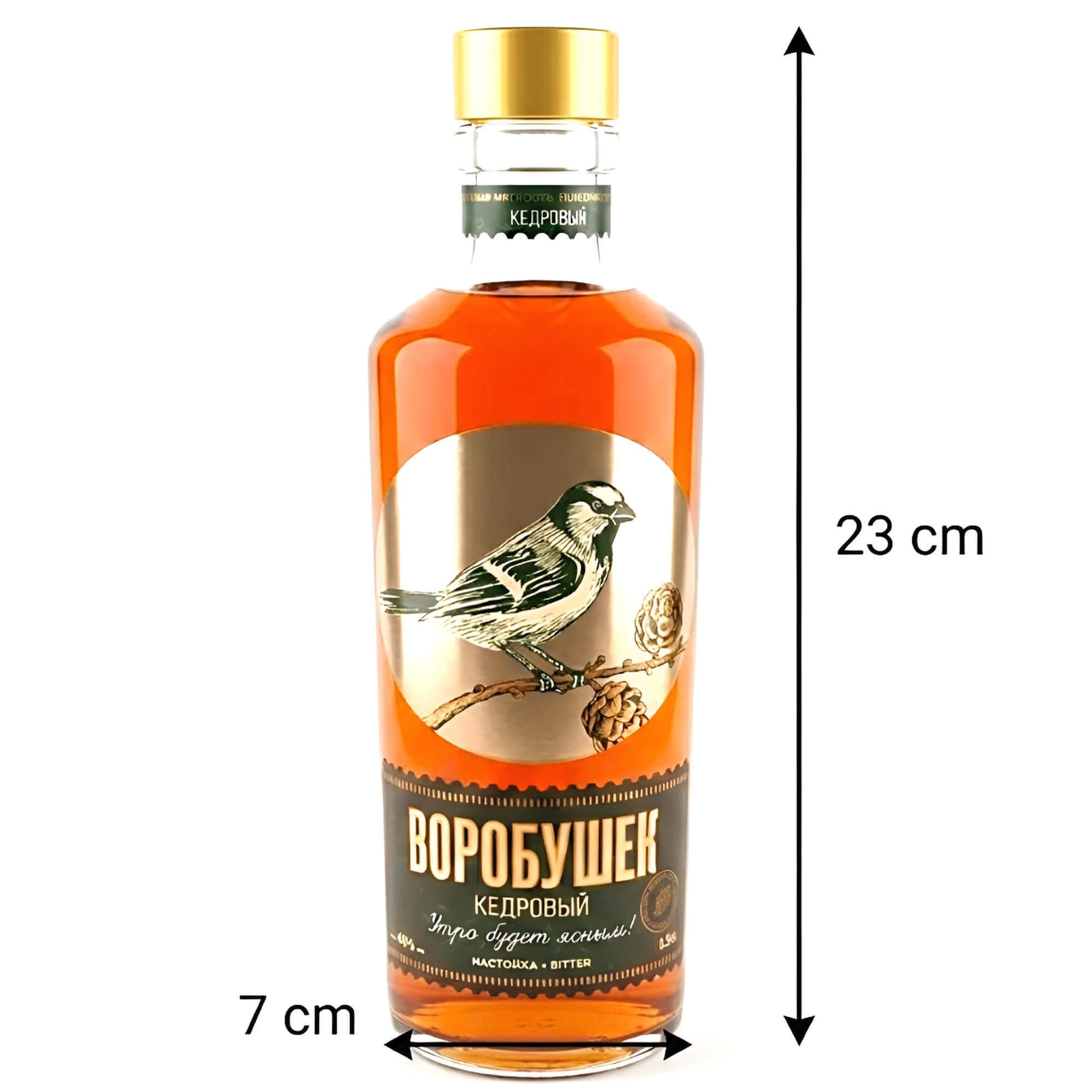 Worobuschek Bitter Spirituose mit Zedernusskernen 0,5L 40% Vol.