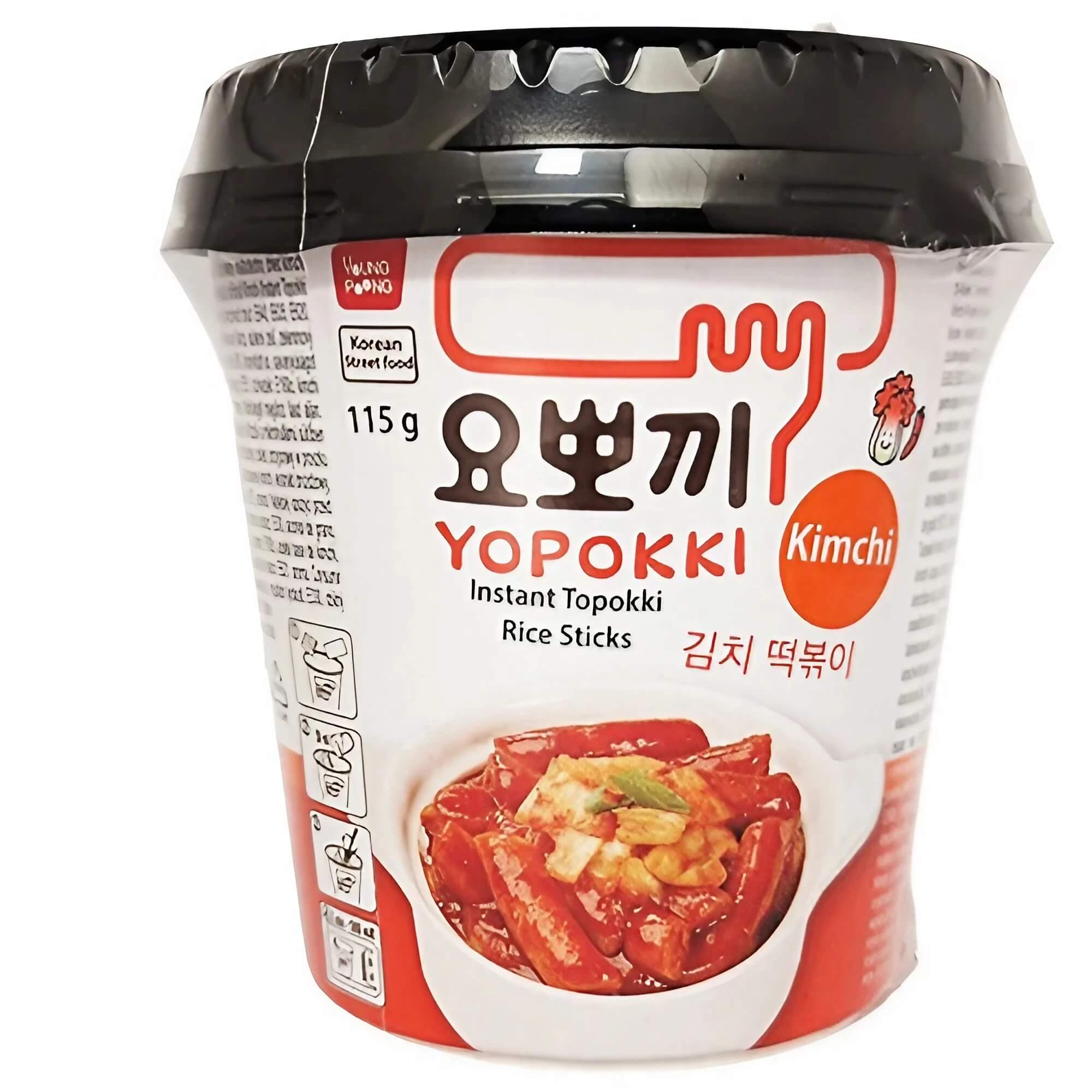 Yopokki Instant Kimchi Topokki Rijstkoekjes 115g