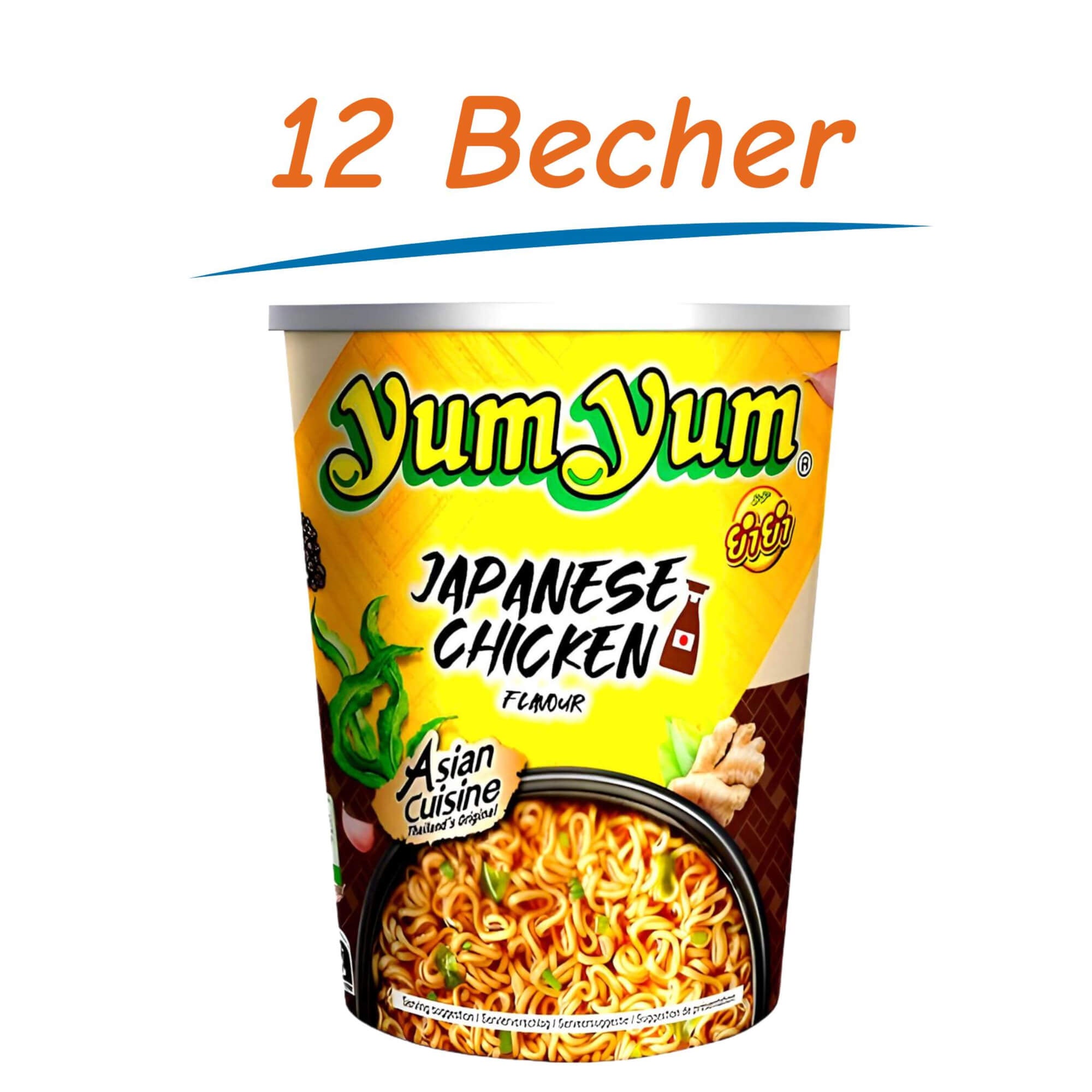 Yum Yum Cup Instant Noodles Japanese Chicken Shoyu 12er Pack (12 x 70g)