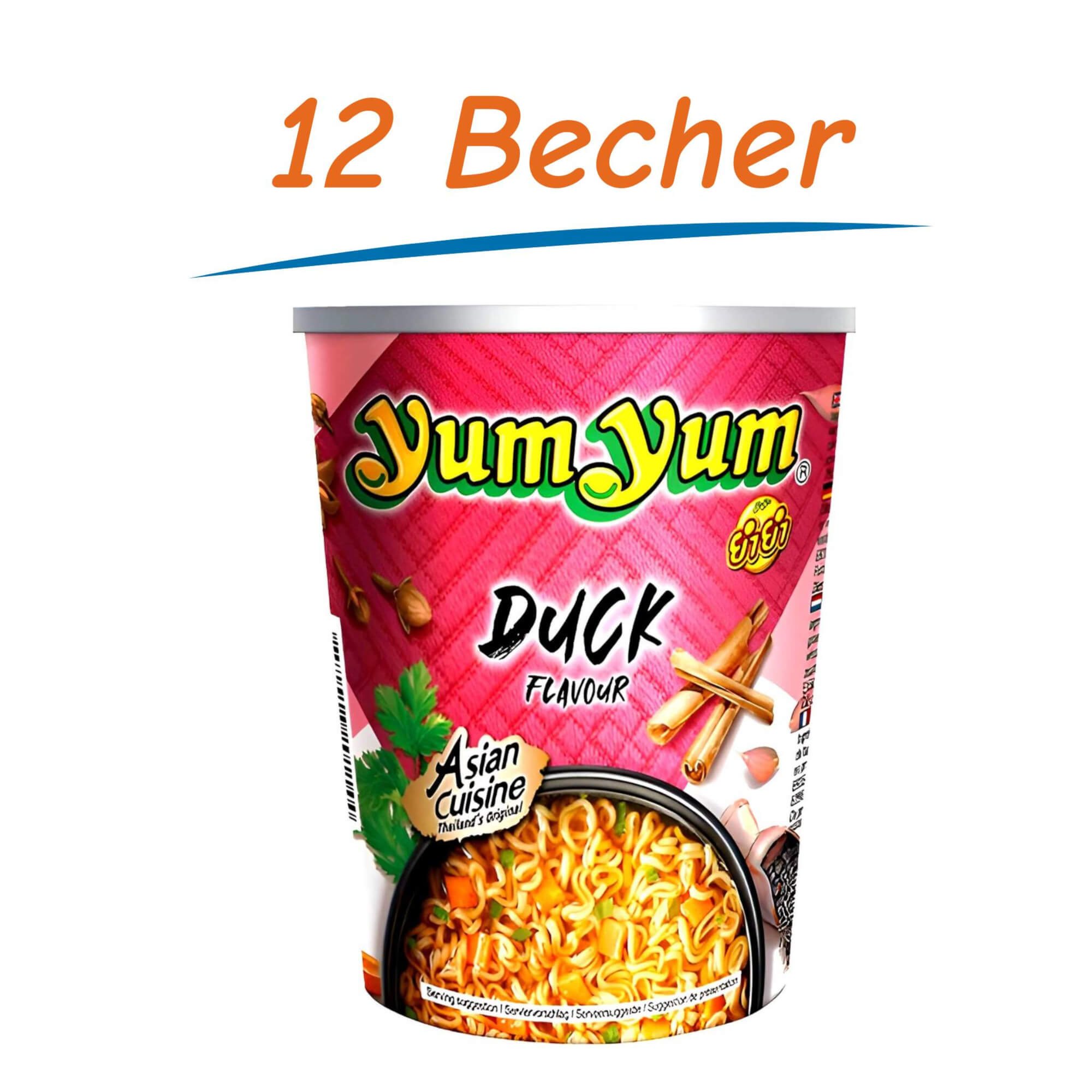 Yum Yum Cup Instant Noodles Duck 12er Pack (12 x 70g)