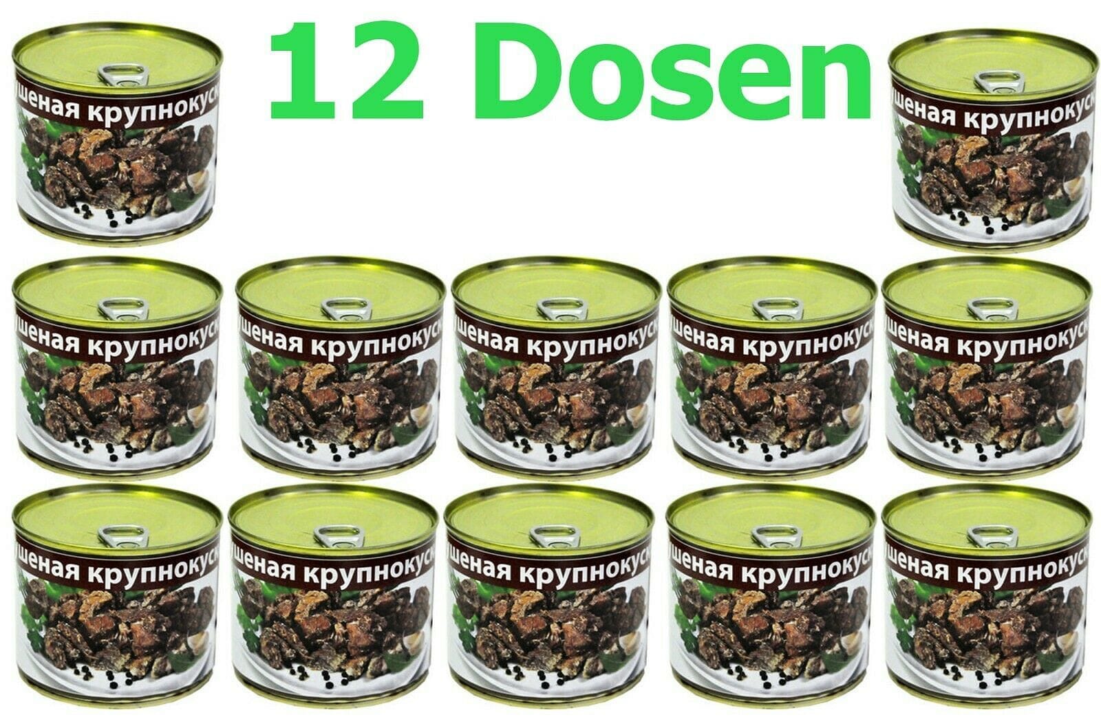 Gedämpftes Rindfleisch Konserven 12 Dosen (12 x 525g) - McMarkt.de