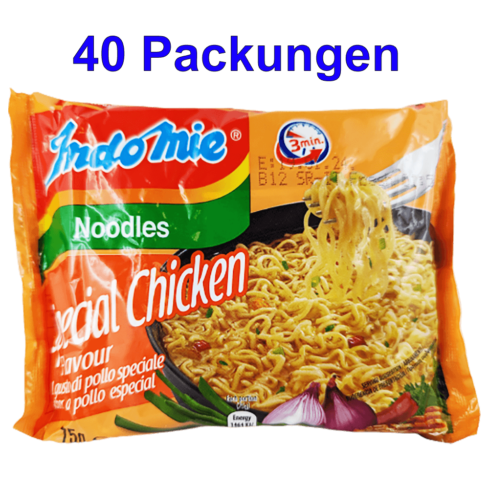 Купить Лапша быстрого приготовления Indomie Mi Goreng BBQ с курицей,  упаковка 40 шт. (40 x 80 г) онлайн недорого | mcmarkt.de