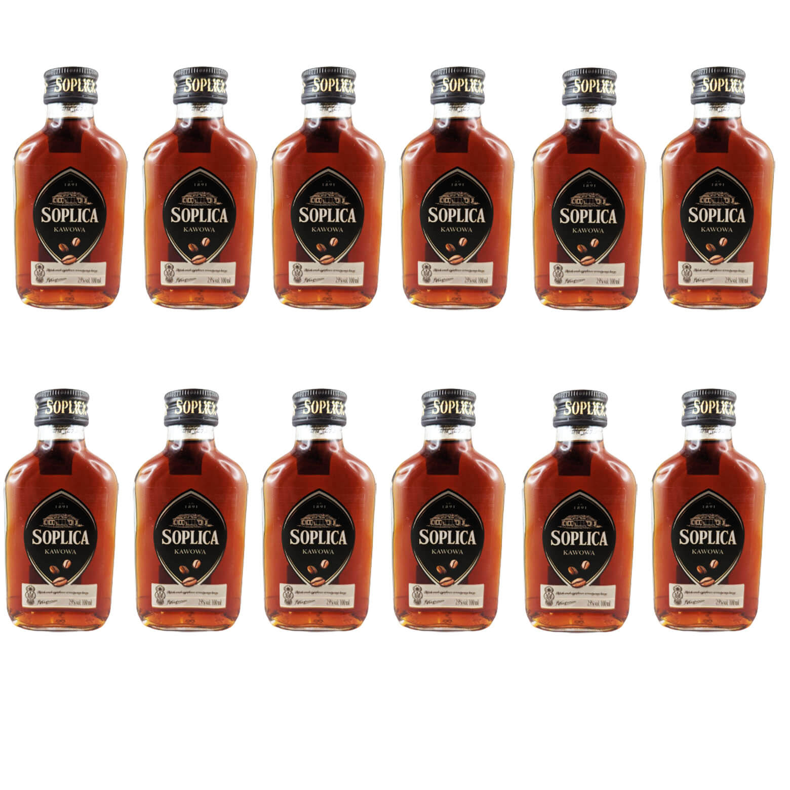 Soplica Kawowa Licor polaco de café 25% Vol. Set de 12 (12 x 100ml)