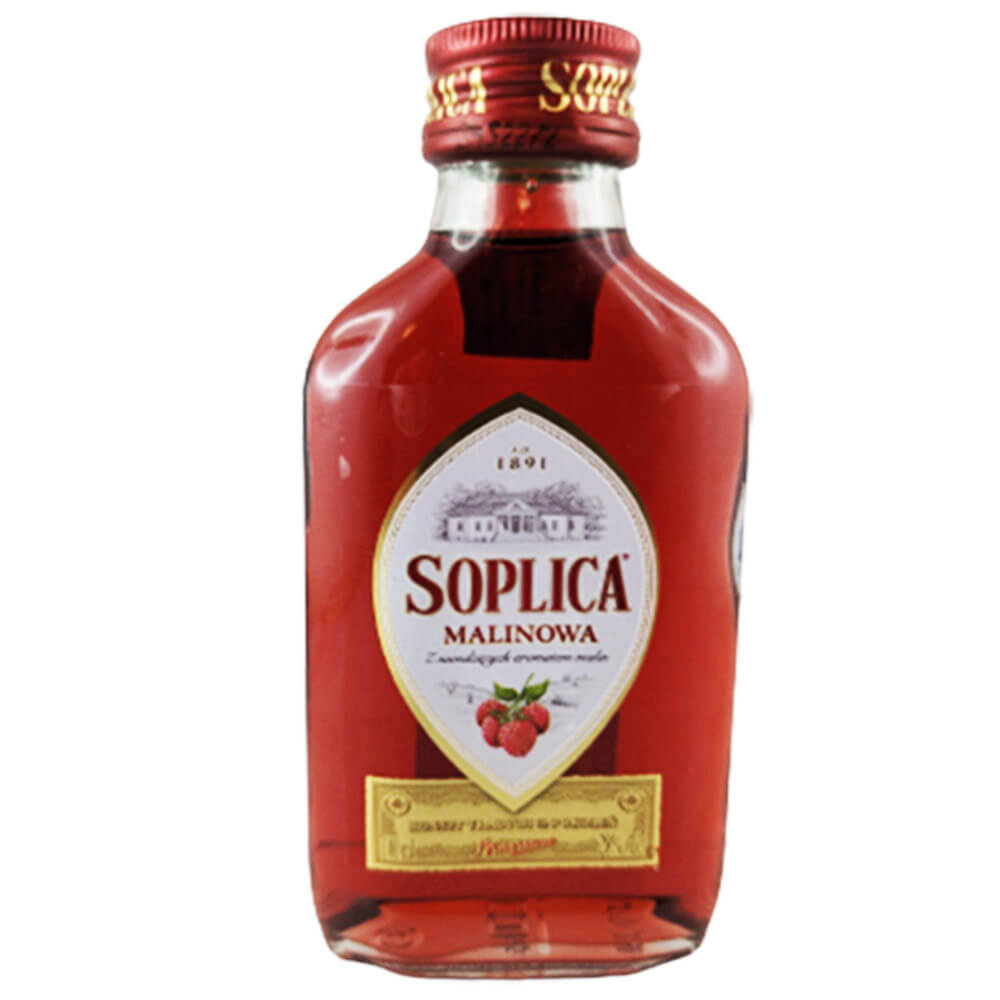 Soplica Malinowa Licor polaco de frambuesa 28% Vol. Set de 12 (12 x 100ml)