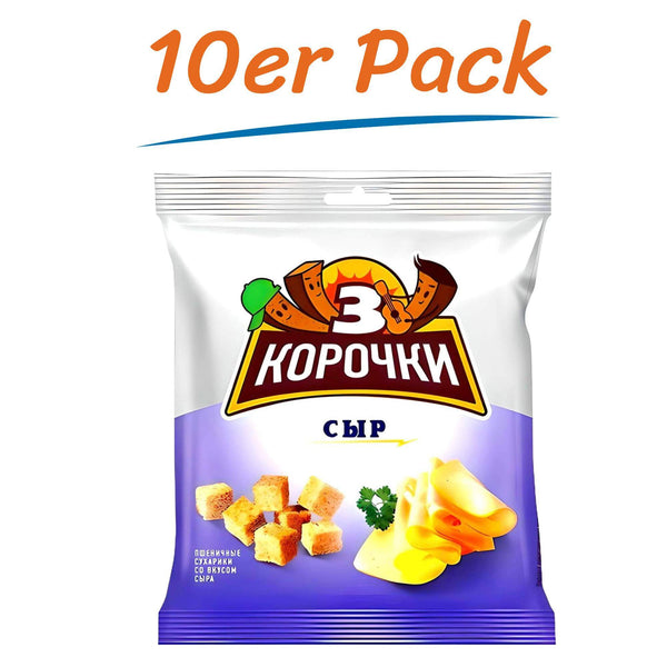 3 Korochki Croutons Käse 10er Pack (10 x 40g)