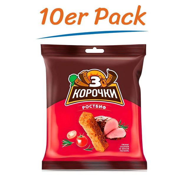 3 Korochki Croutons Roastbeef 10er Pack (10 x 40g)