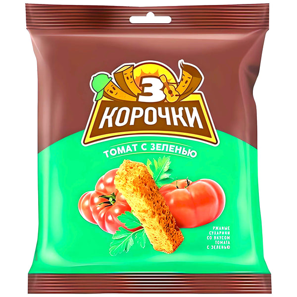 3 Korochki Croutons Tomaten & Kräuter 40g