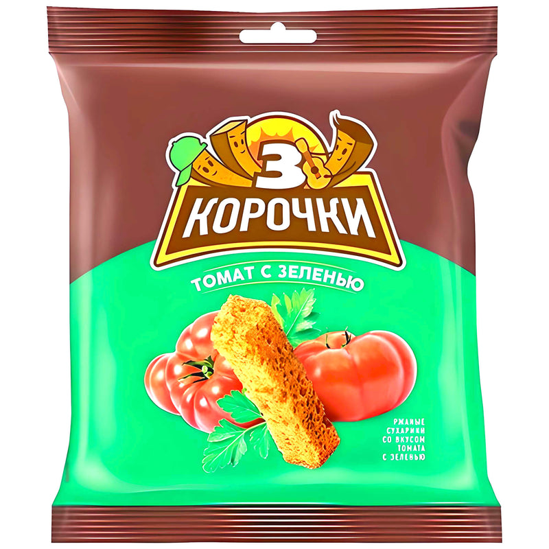 3 Korochki Croutons Tomaten & Kräuter 40g