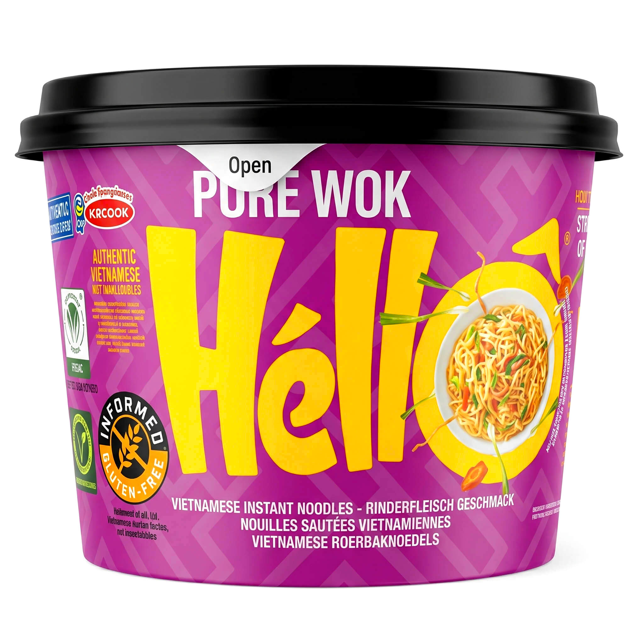 Acecook Hello Pho Wok Reisnudeln Rind Bowl 76g