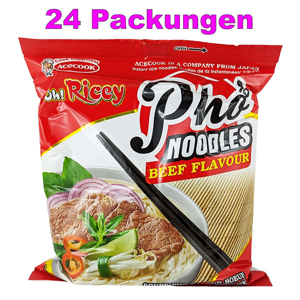 Acecook Pho Instant Reisnudeln Rindfleisch Geschmack  24er Pack (24 x 70g)
