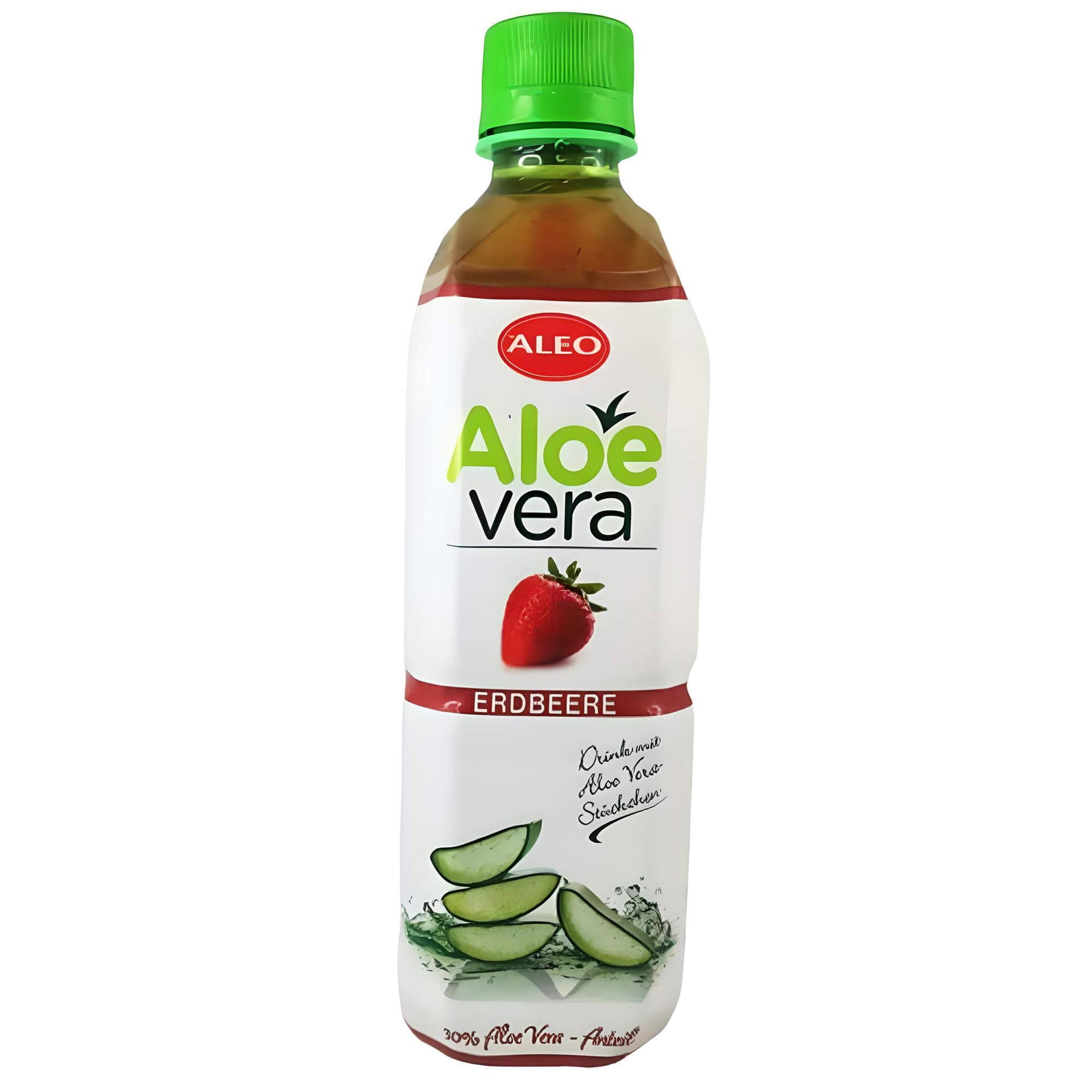 Aleo Getränk Aloe Vera Stückchen & Erdbeere 500ml inkl. 0,25€ Einwegpfand  günstig online kaufen
