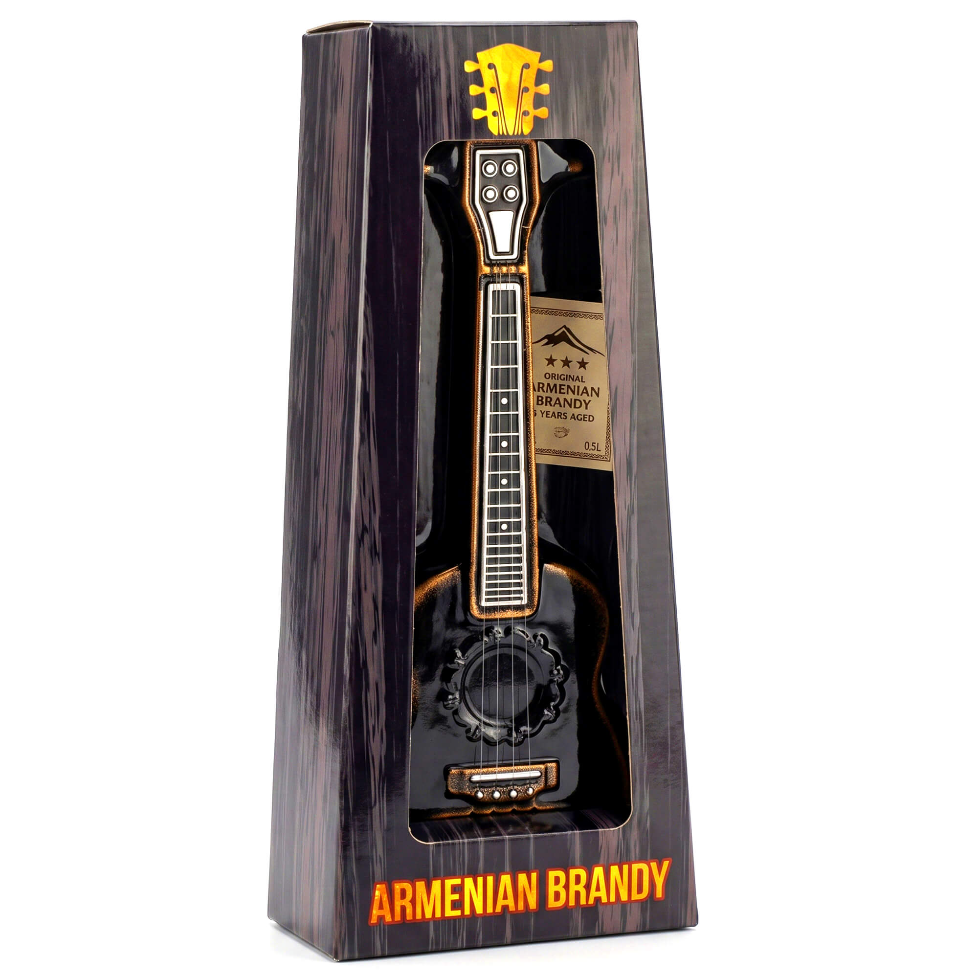 Armenischer Brandy Gitarre mit Geschenkbox 0,5L 40% vol.