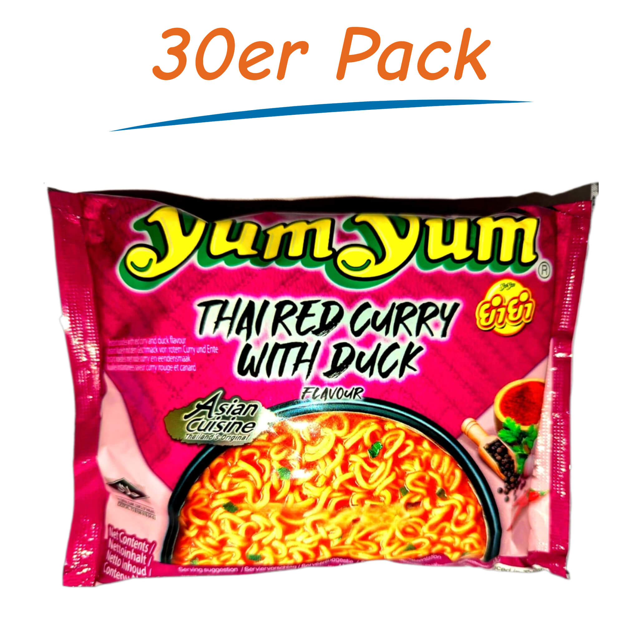 Yum Yum Instant Nudeln Red Curry with Duck 30er Pack (30 x 60g)