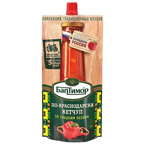 Ketchup nach krasnodarischer Art scharf mit mit süßer Paprika 260g