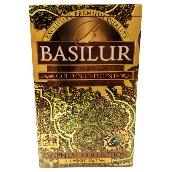 Basilur Schwarzer Ceylon Tee Golden Crescent 25 Teebeutel