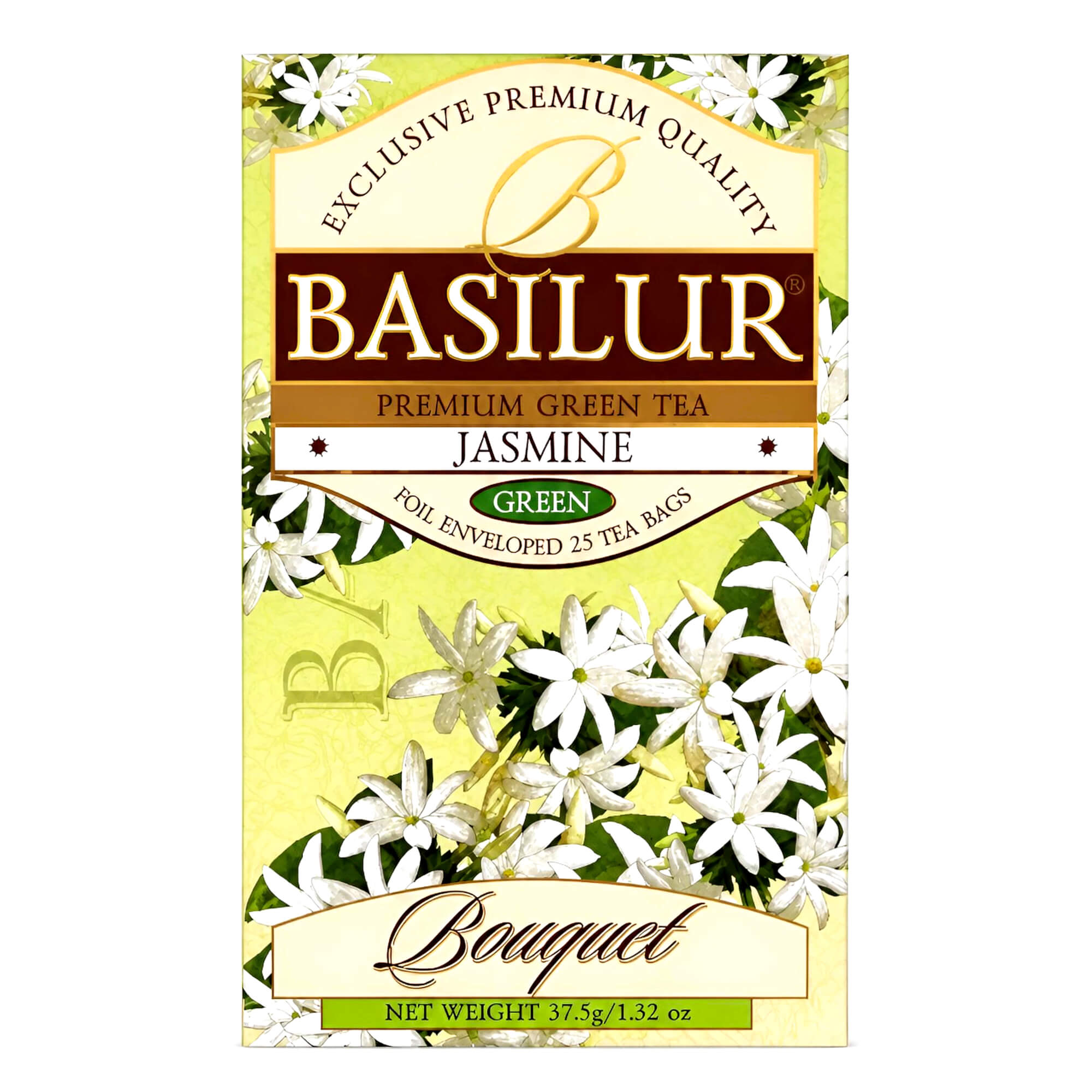 Basilur grüner Tee Jasmine Green 25 Teebeutel Ceylon Grüntee tea