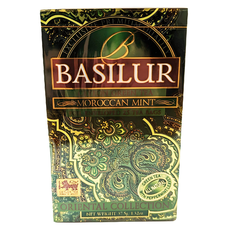 Basilur Grüner Ceylon Tee Moroccan Mint 25 Teebeutel