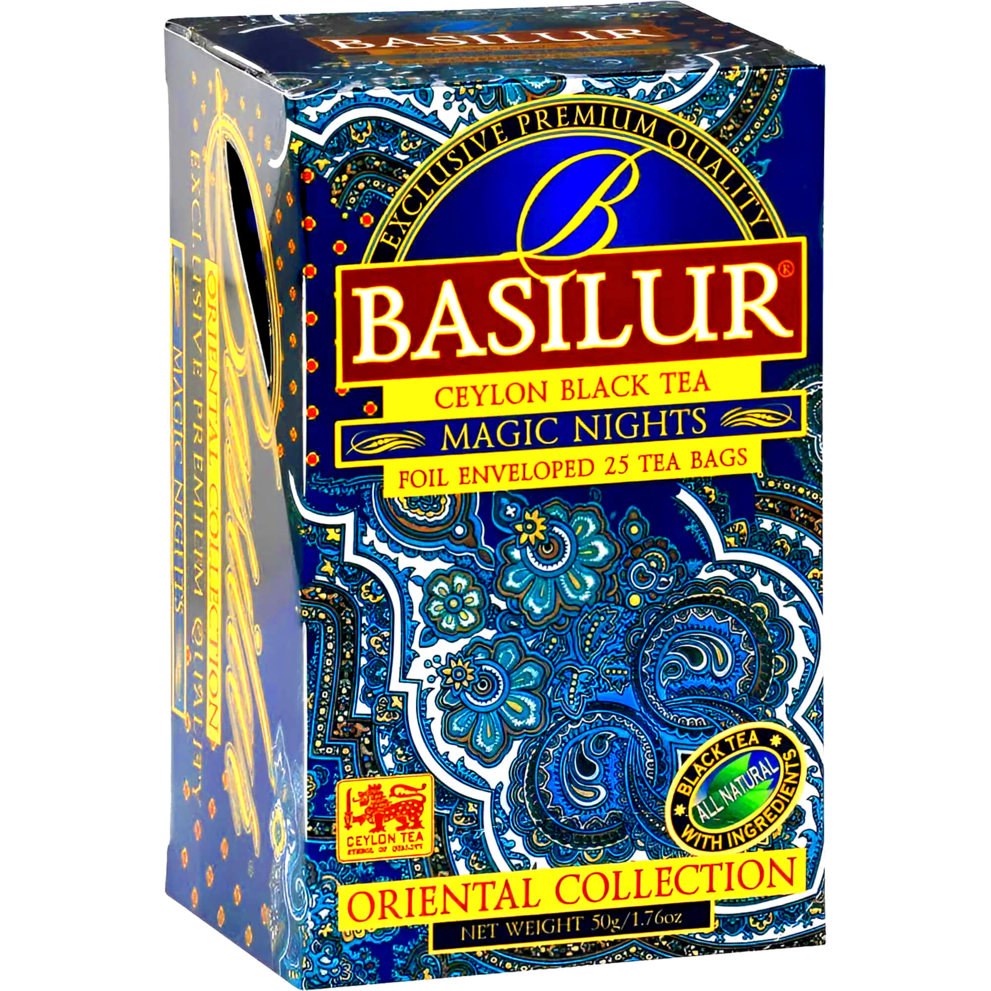 Basilur Ceylon Schwarzer Tee Magic Nights 25 Teebeutel