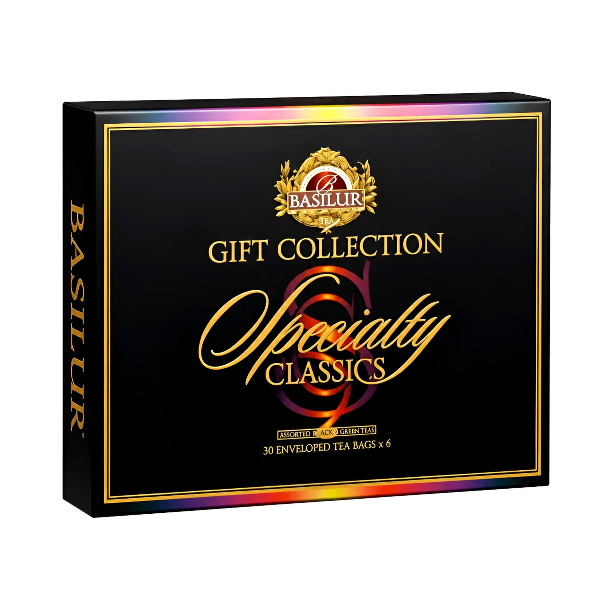 Basilur Tee Set 6 Teesorten 60 Teebeutel Schwarztee Grüntee tea gift collection