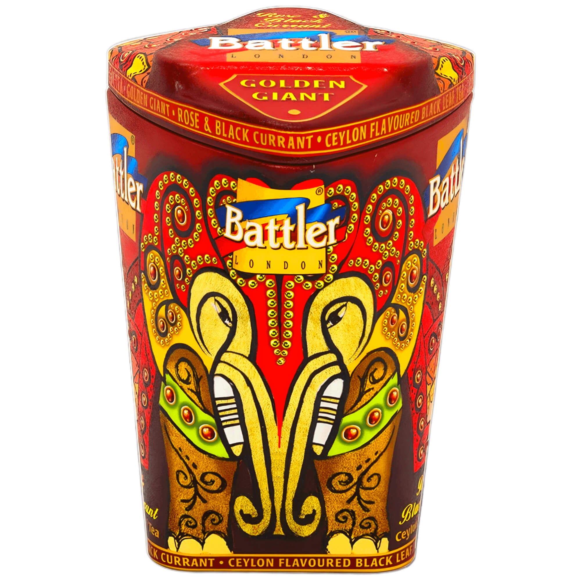 BATTLER Schwarzer Ceylon Tee Rose & Black Currant lose 100g Metalldose