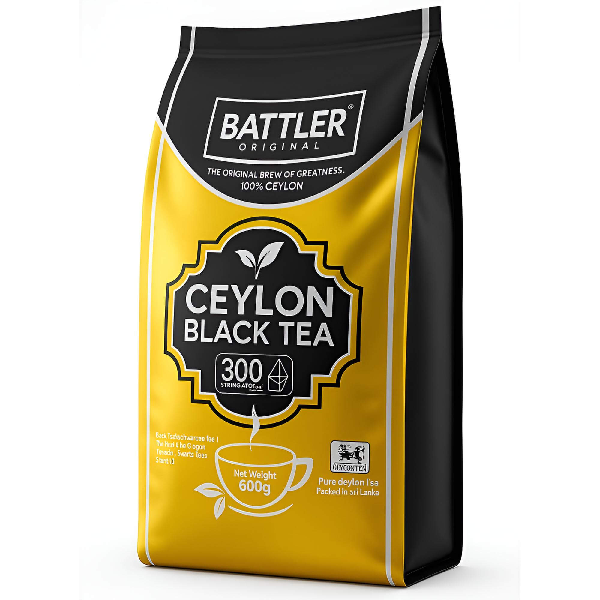 Battler Ceylon Schwarzer Tee 300 Pyramidenbeutel mit Band