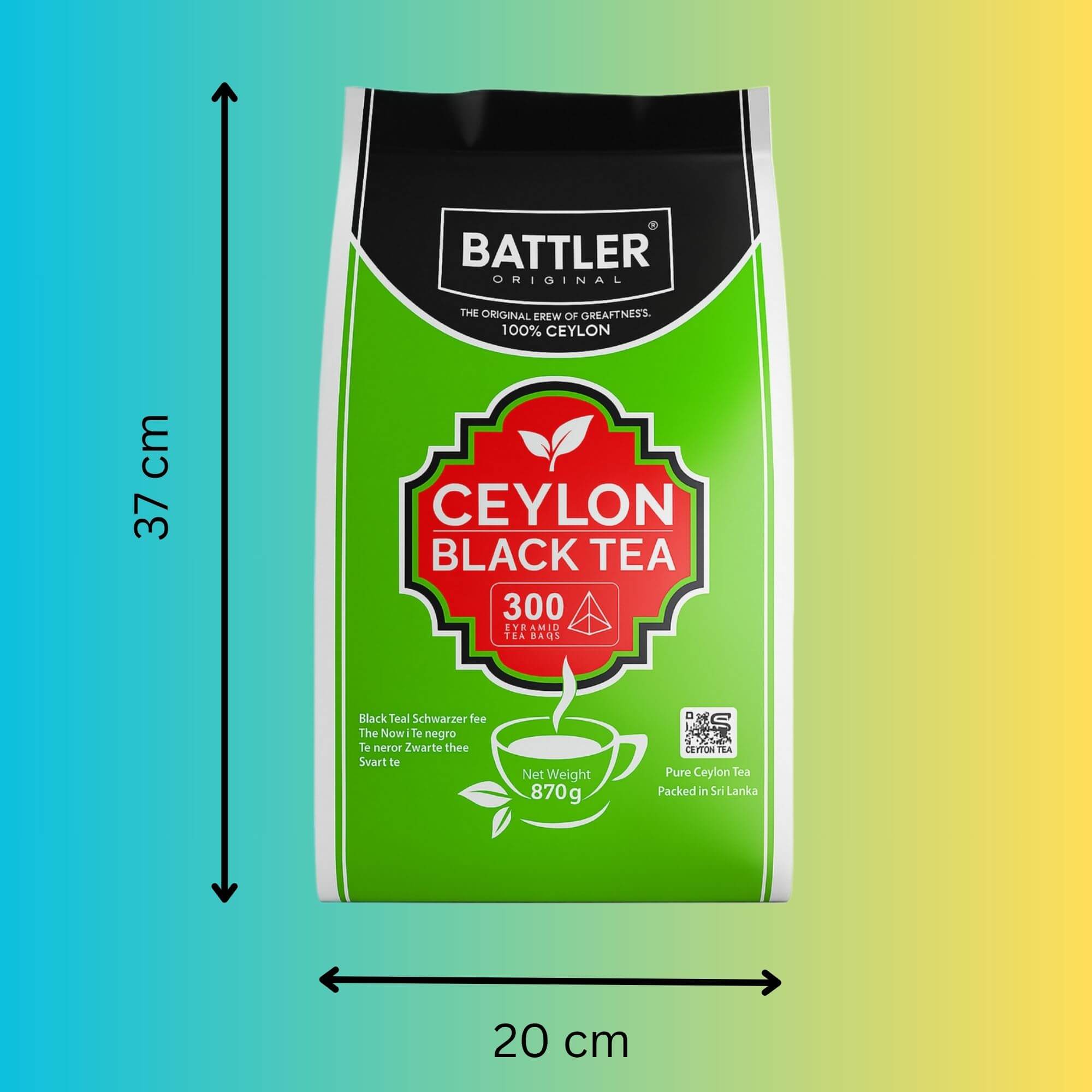 Battler Ceylon Schwarzer Tee 300 Pyramidenbeutel