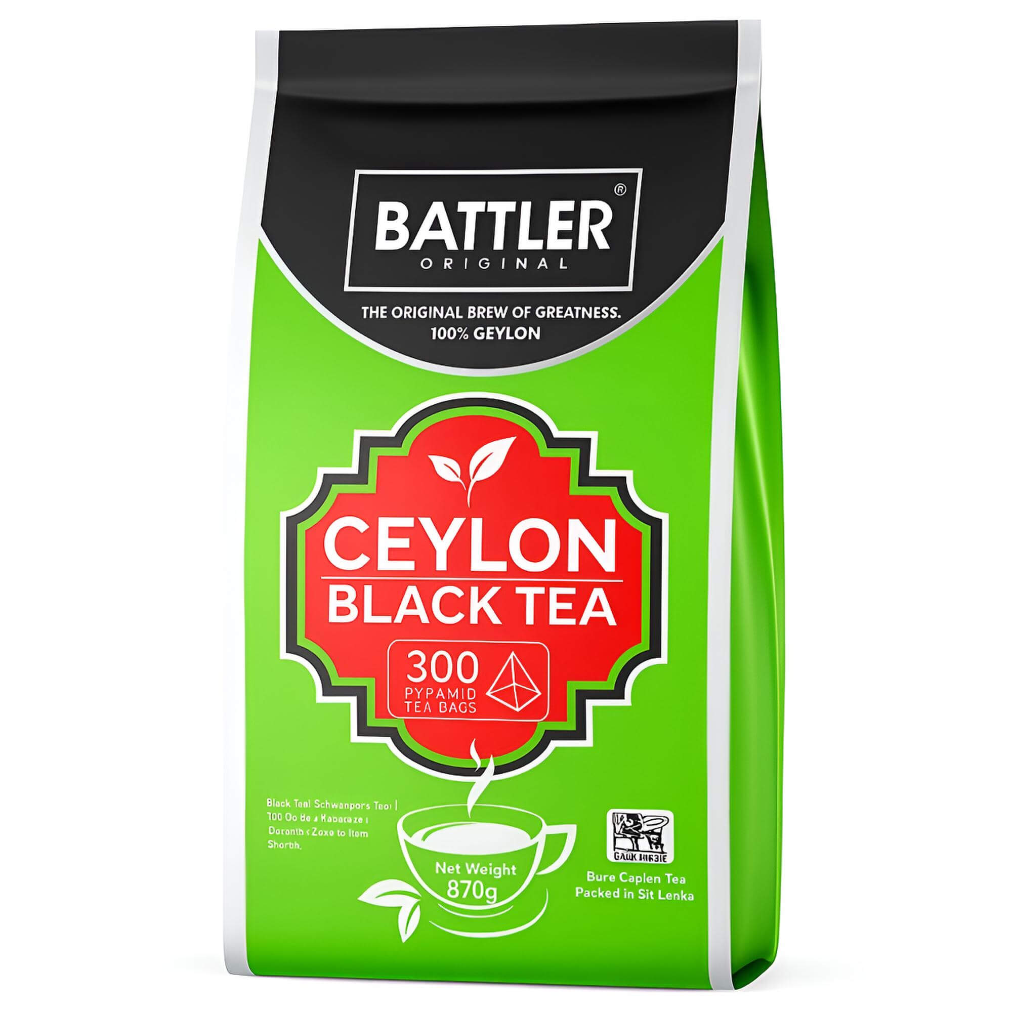 Battler Ceylon Schwarzer Tee 300 Pyramidenbeutel