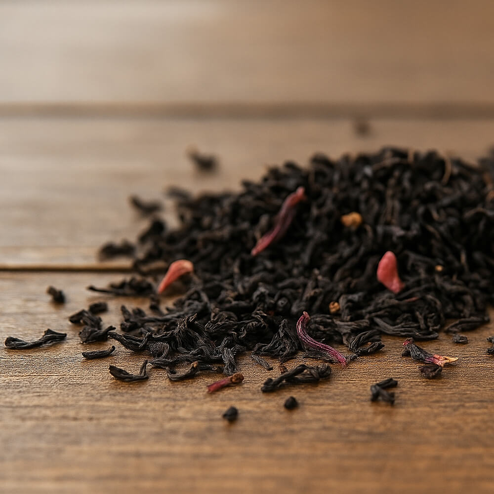 Battler Schwarzer Ceylon Tee „Wild Rosehips, Hibiscus & Raspberry“ – Aromatischer loser Schwarztee in Metalldose 100g