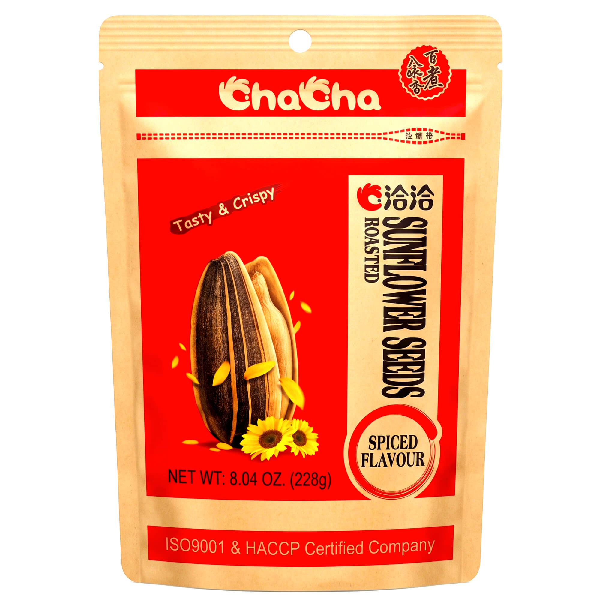 Chacha geröstete Sonnenblumenkerne Gewürzt 228g