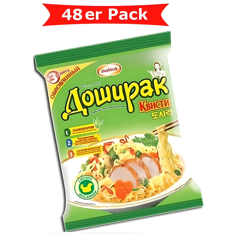 1 Karton Doschirak Kvisti instant Nudeln Hähnchen 48er Pack (48 x 70g)