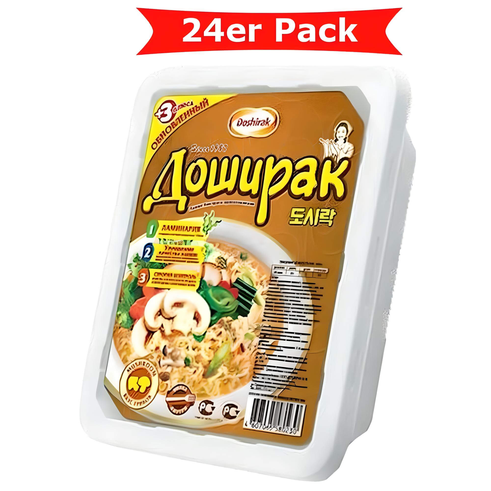 1 Karton Doschirak instant Nudeln Pilze 24er Pack (24 x 90g)