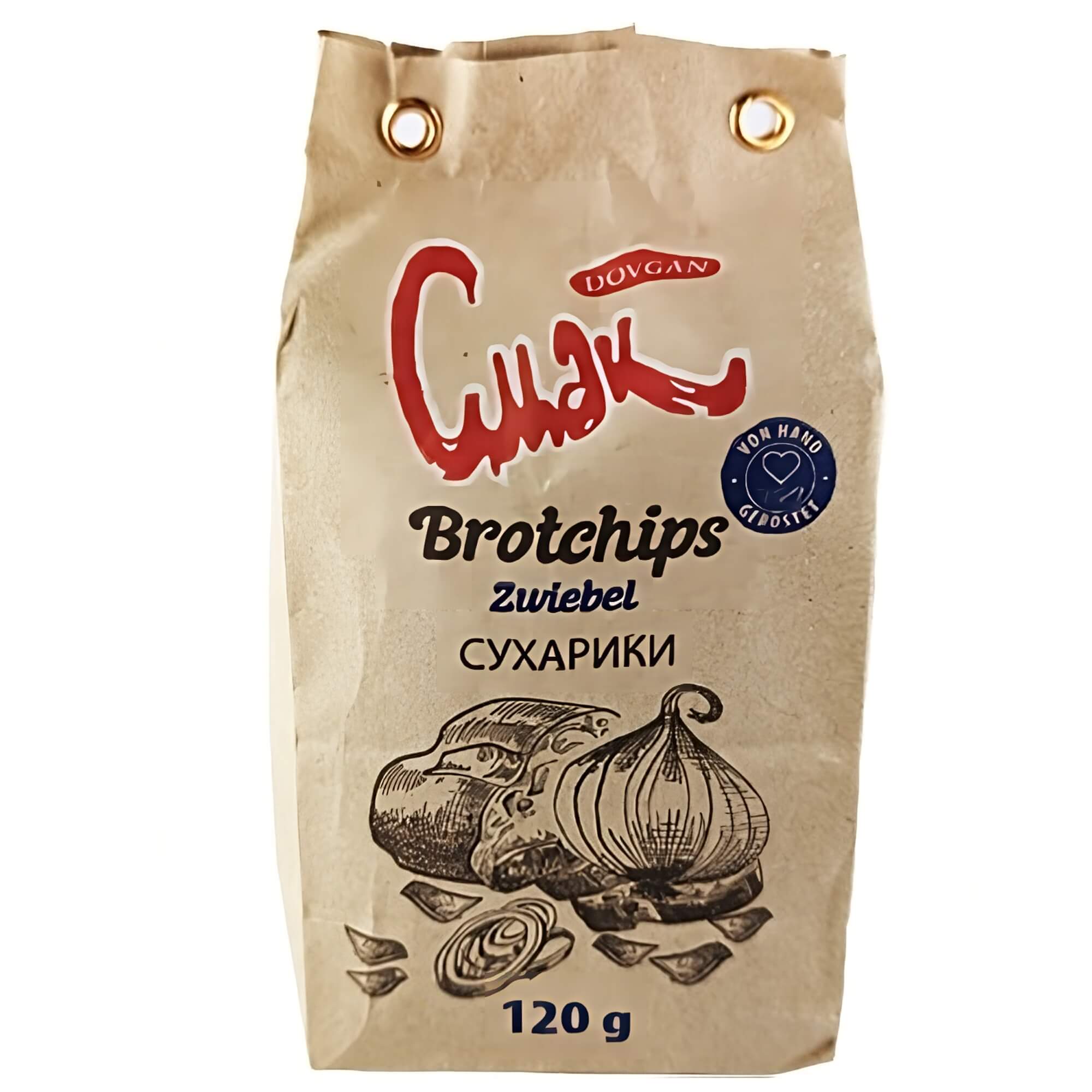 Хлебные чипсы Bon Chance со вкусом лука и сметаны 120г
