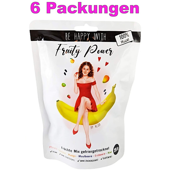 Fruity Power — смесь сублимированных фруктов, упаковка из 6 шт. (6 x 25 г)