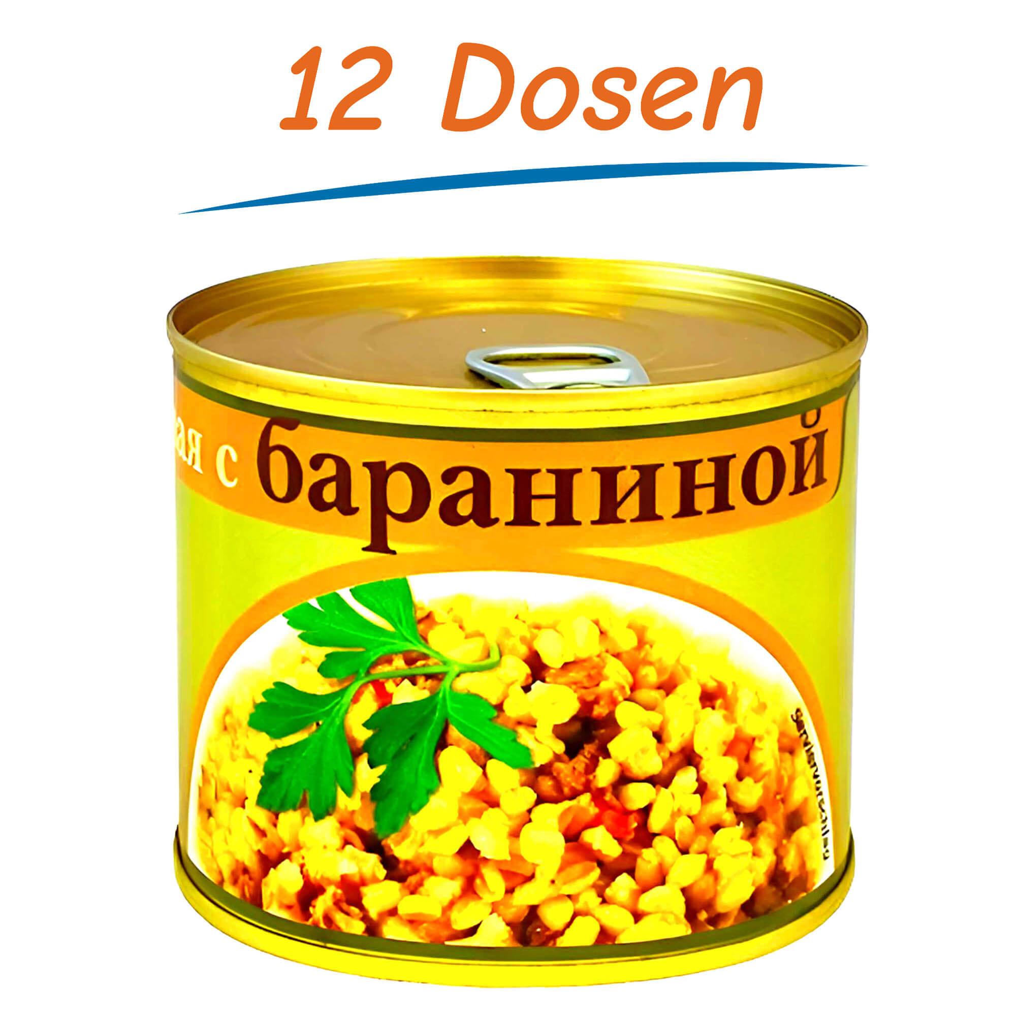 Gerstengraupen mit Lammfleisch Konserve 12 Dosen (12 x 525g) 