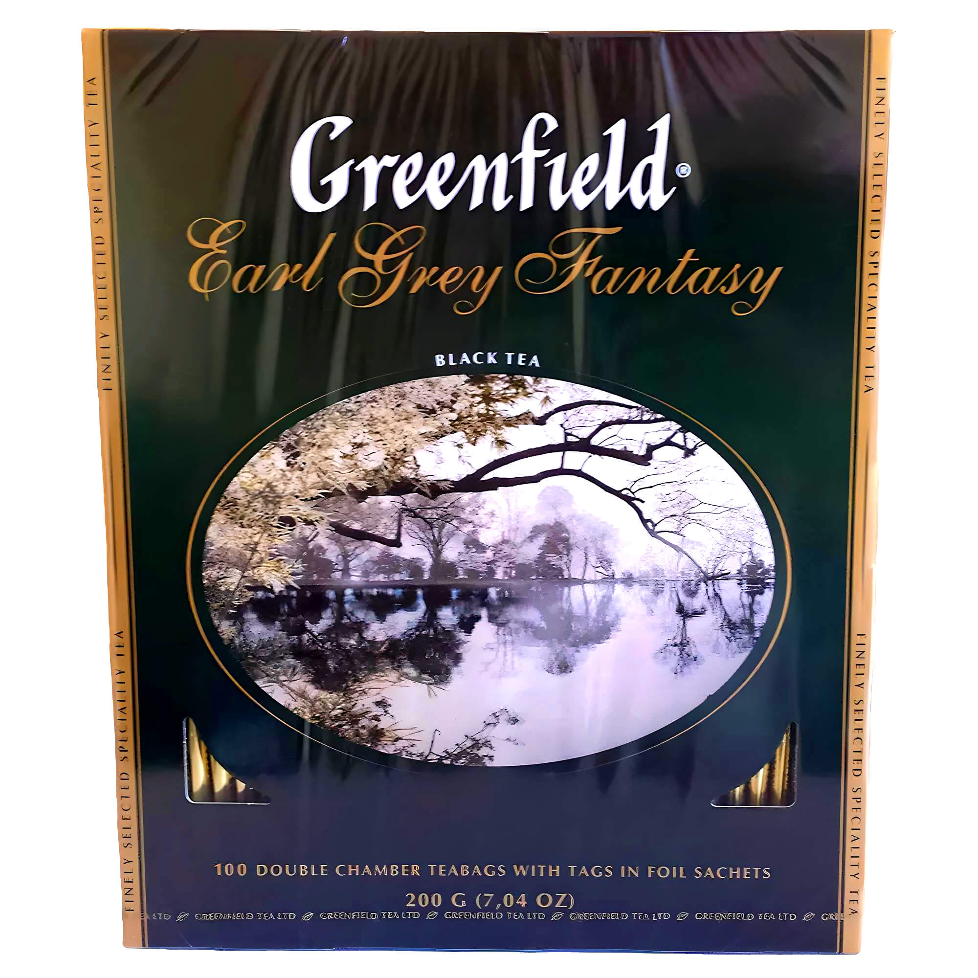 Greenfield schwarzer Tee Earl Grey Fantasy  100 Teebeutel 
