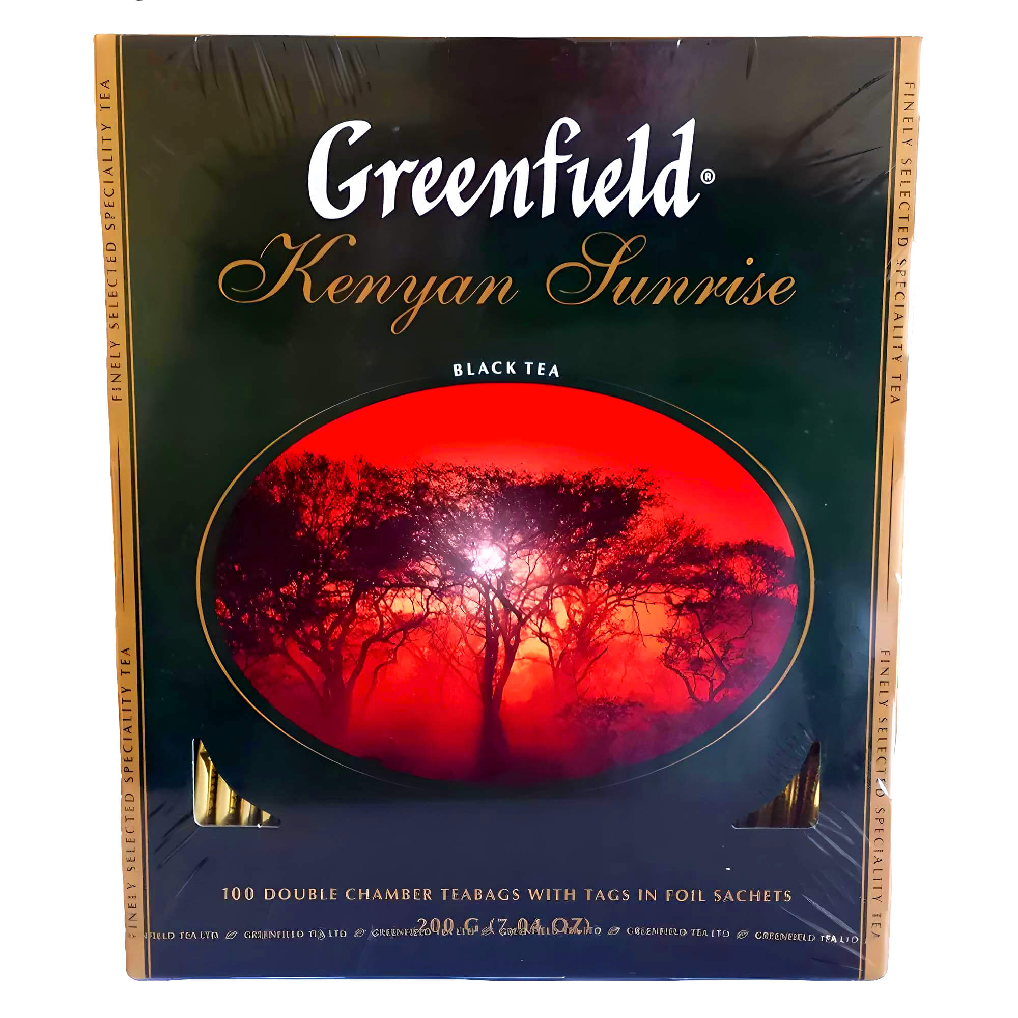 Greenfield Schwarzer Tee Kenyan Sunrise 100 Teebeutel 
