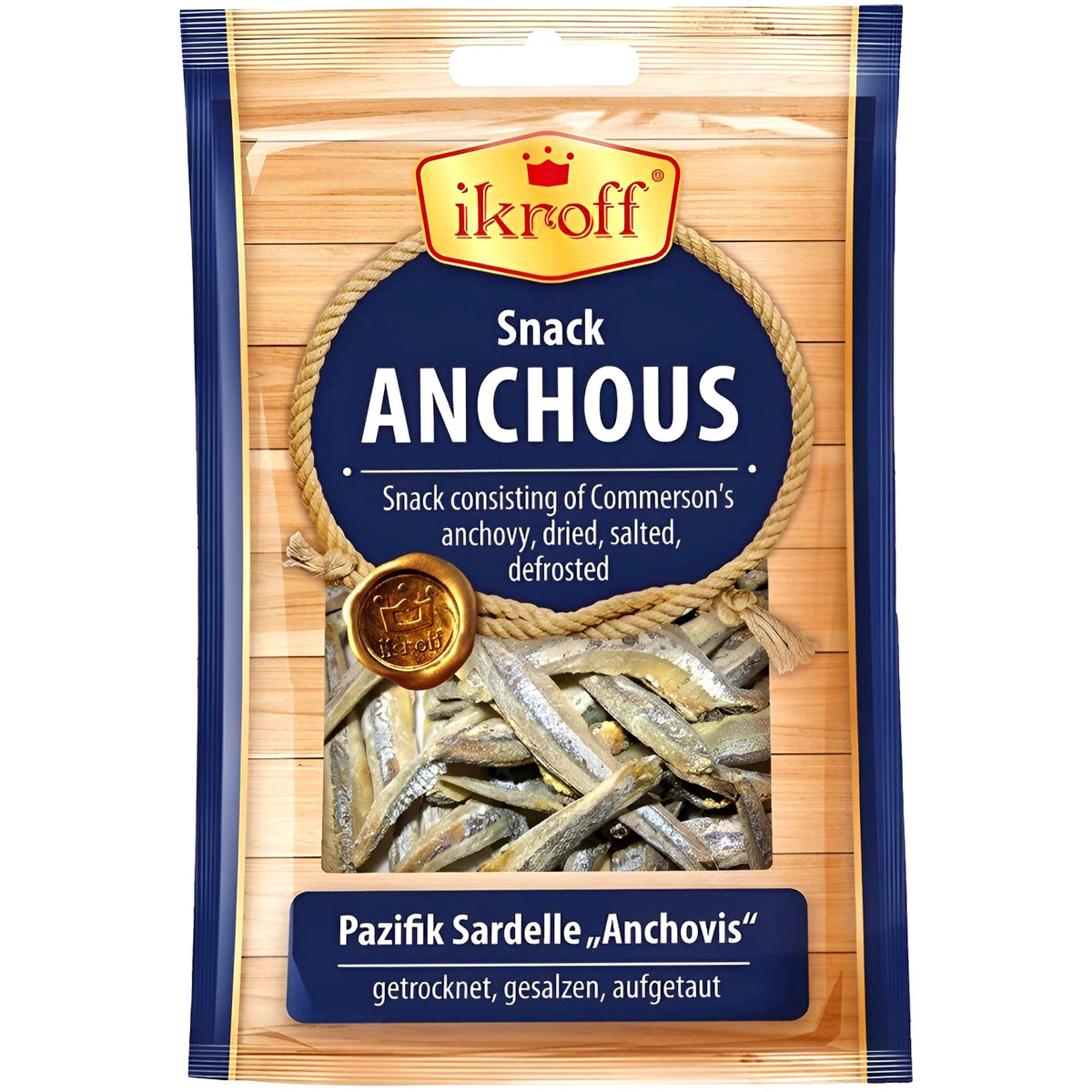 Ikroff Pazifik Sardelle Anchovis getrocknet & gesalzen 36g