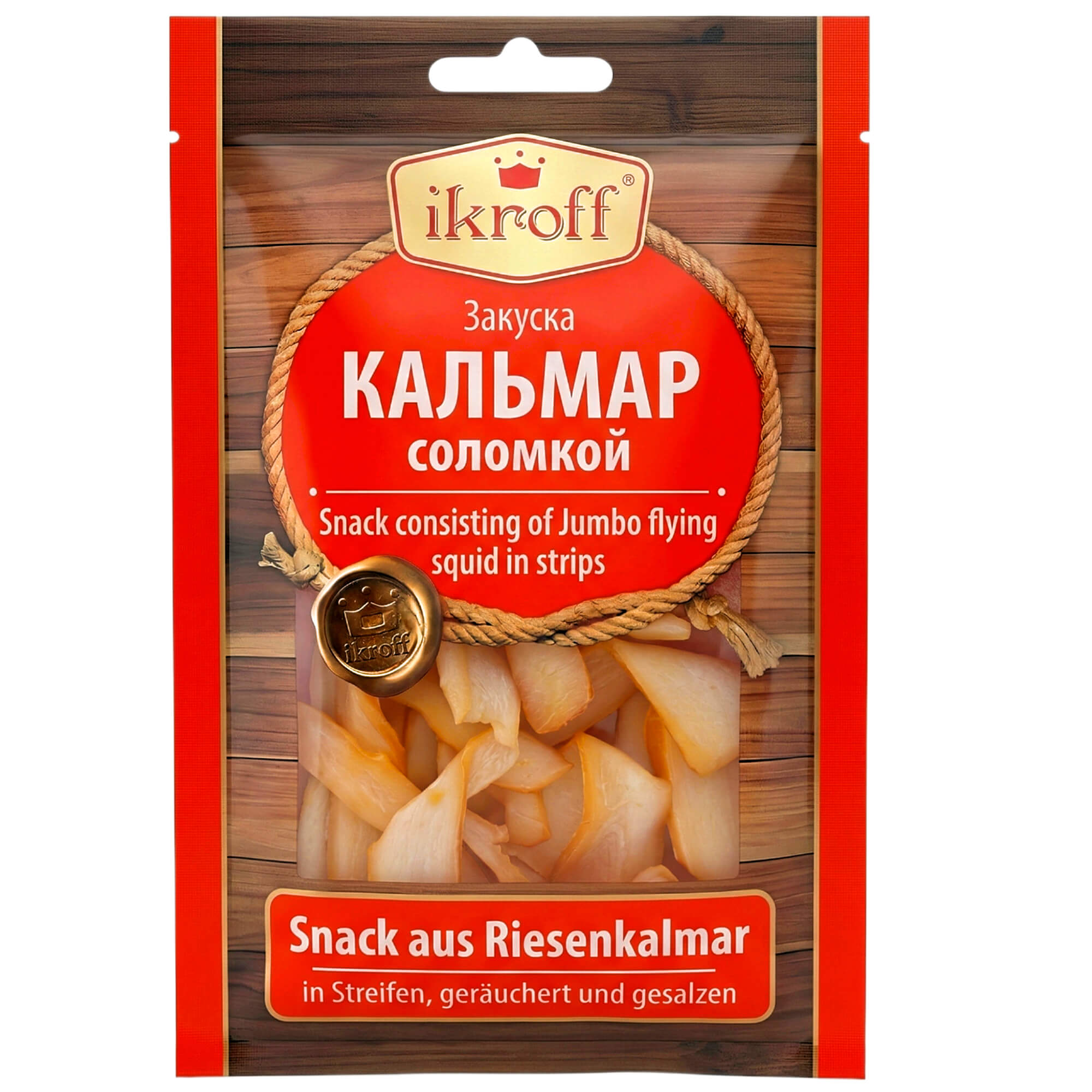 Ikroff Riesenkalmar geräuchert & gesalzen 36g