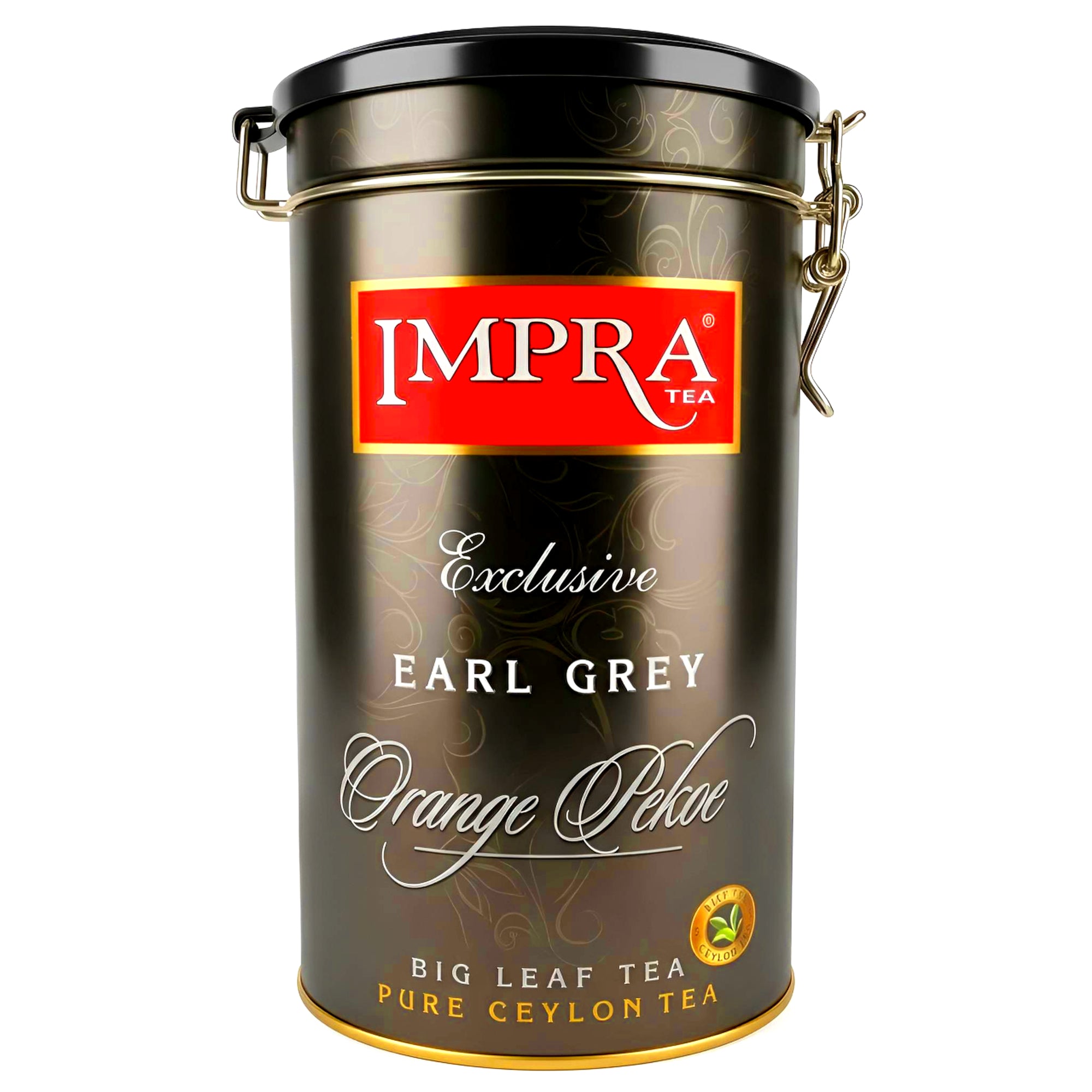 Impra loser schwarzer Ceylon Tee Earl Grey in Metallbox 250g