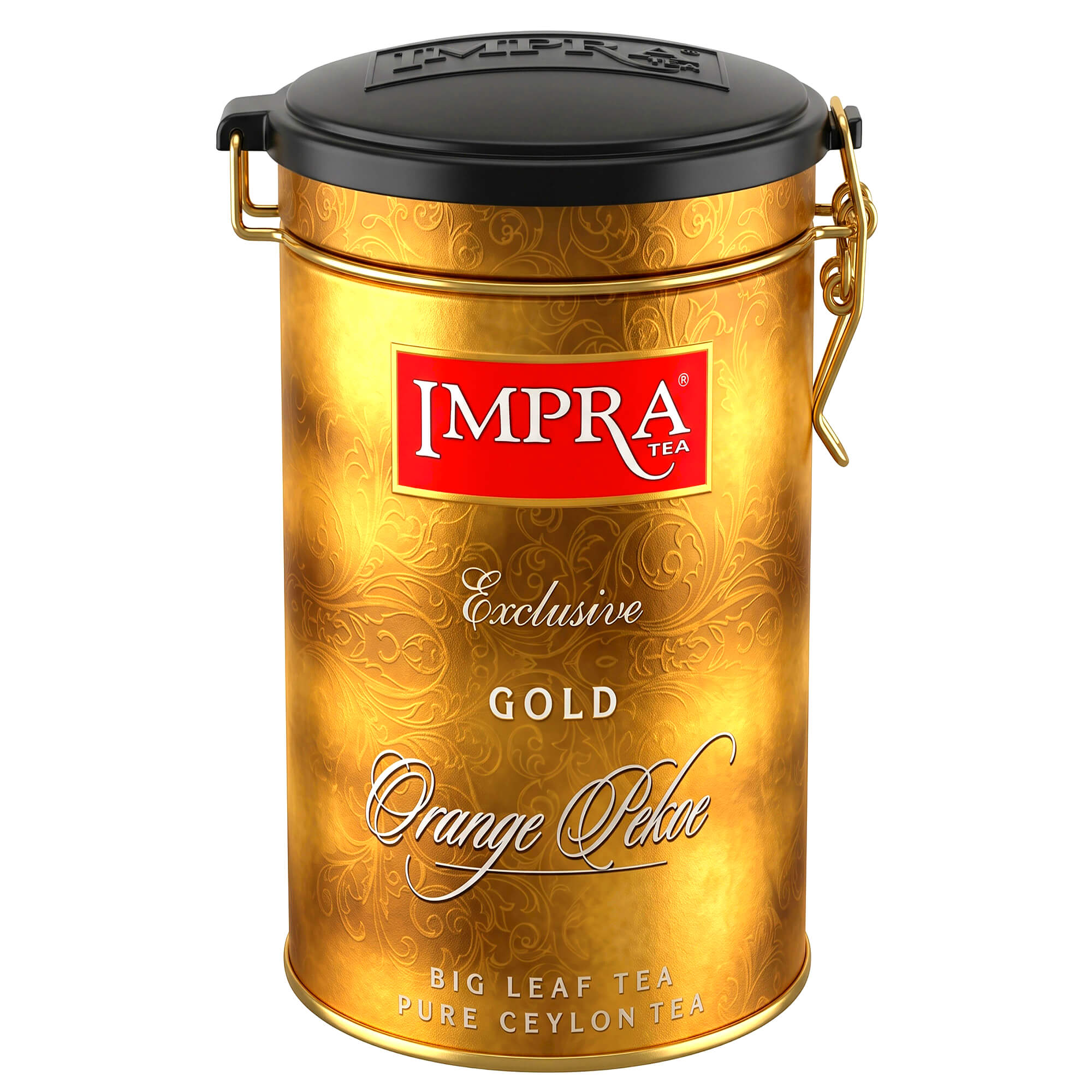 Impra loser schwarzer Ceylon Tee Orange Pekoe Gold in Metalldose 250g