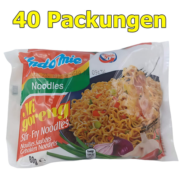 Indomie Noodles Mi Goreng Instant Nudeln 40er Pack 40er Pack (40 x 80g)