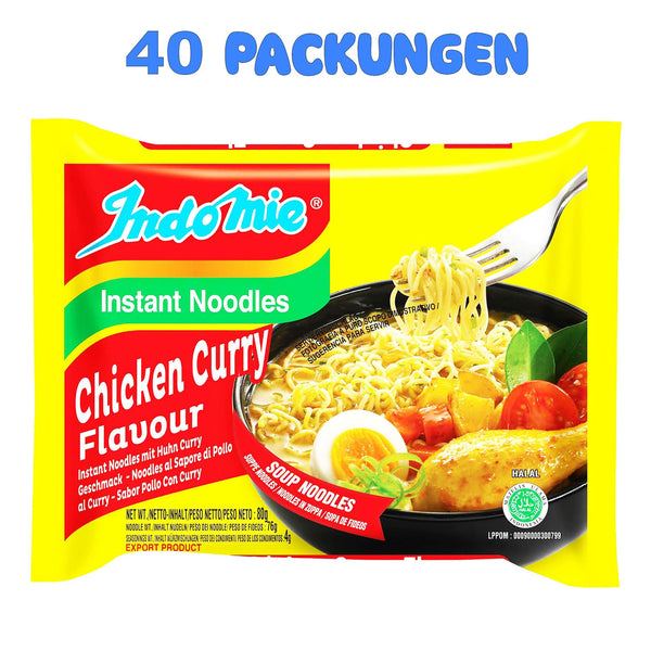 Indomie Noodles Chicken Curry Instant Nudeln 40er Pack (40 x 80g)
