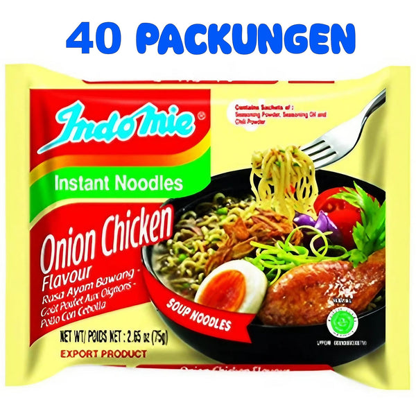 Indomie Noodles Onion Chicken Instant Nudeln 40er Pack (40 x 75g)