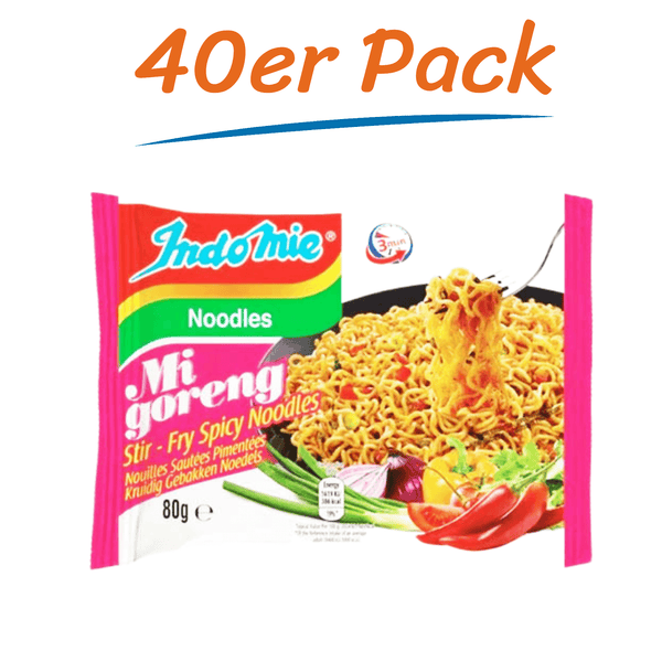 Indomie Mi Goreng Pedas Instant Nudeln scharf 40er Pack (40 x 80g)