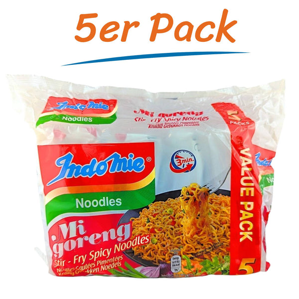 Indomie Mi Goreng Pedas Noodles 5er Pack (5 x 80g)