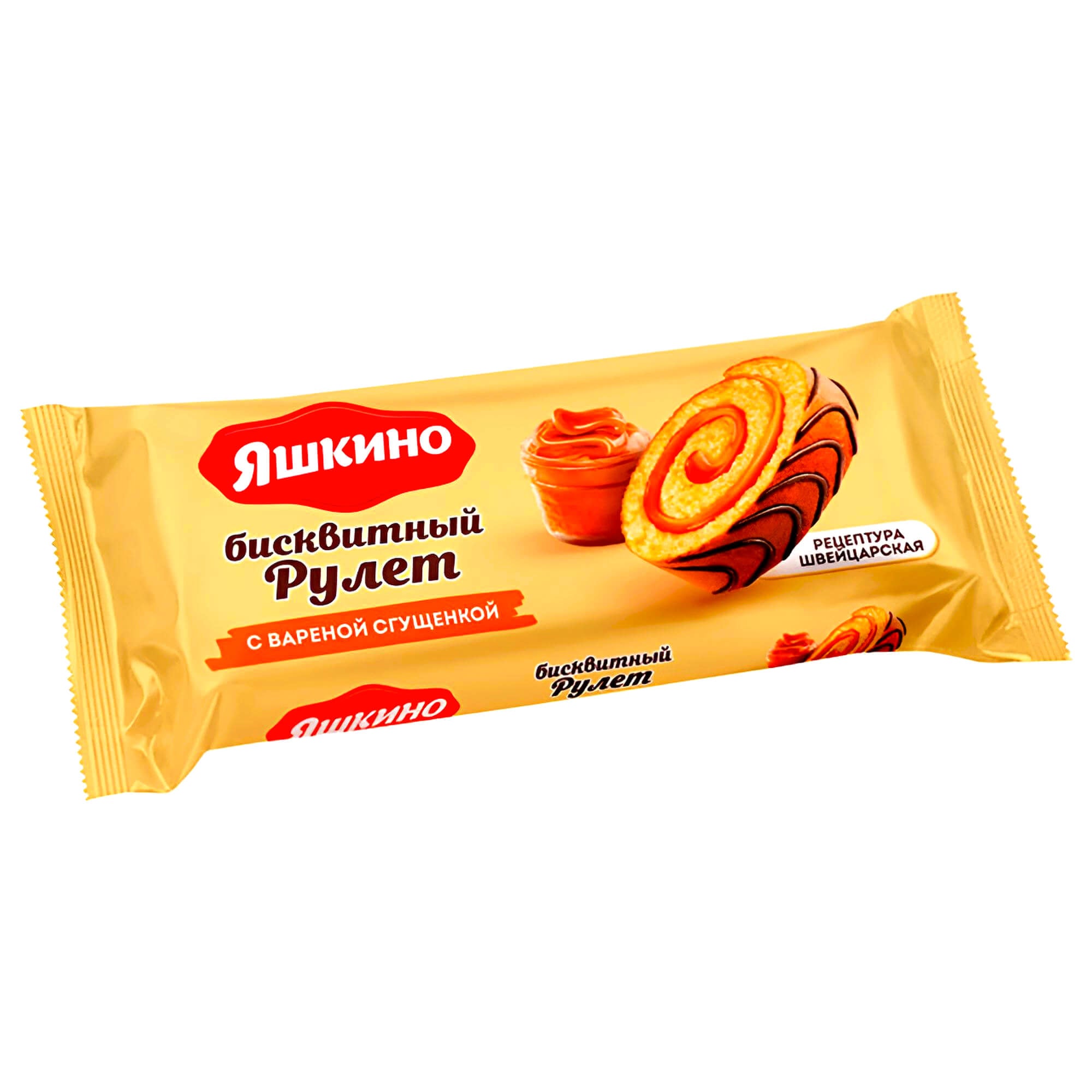 Jashkino Biskuitrolle mit karamellisierte Kondensmilch Geschmack 200g