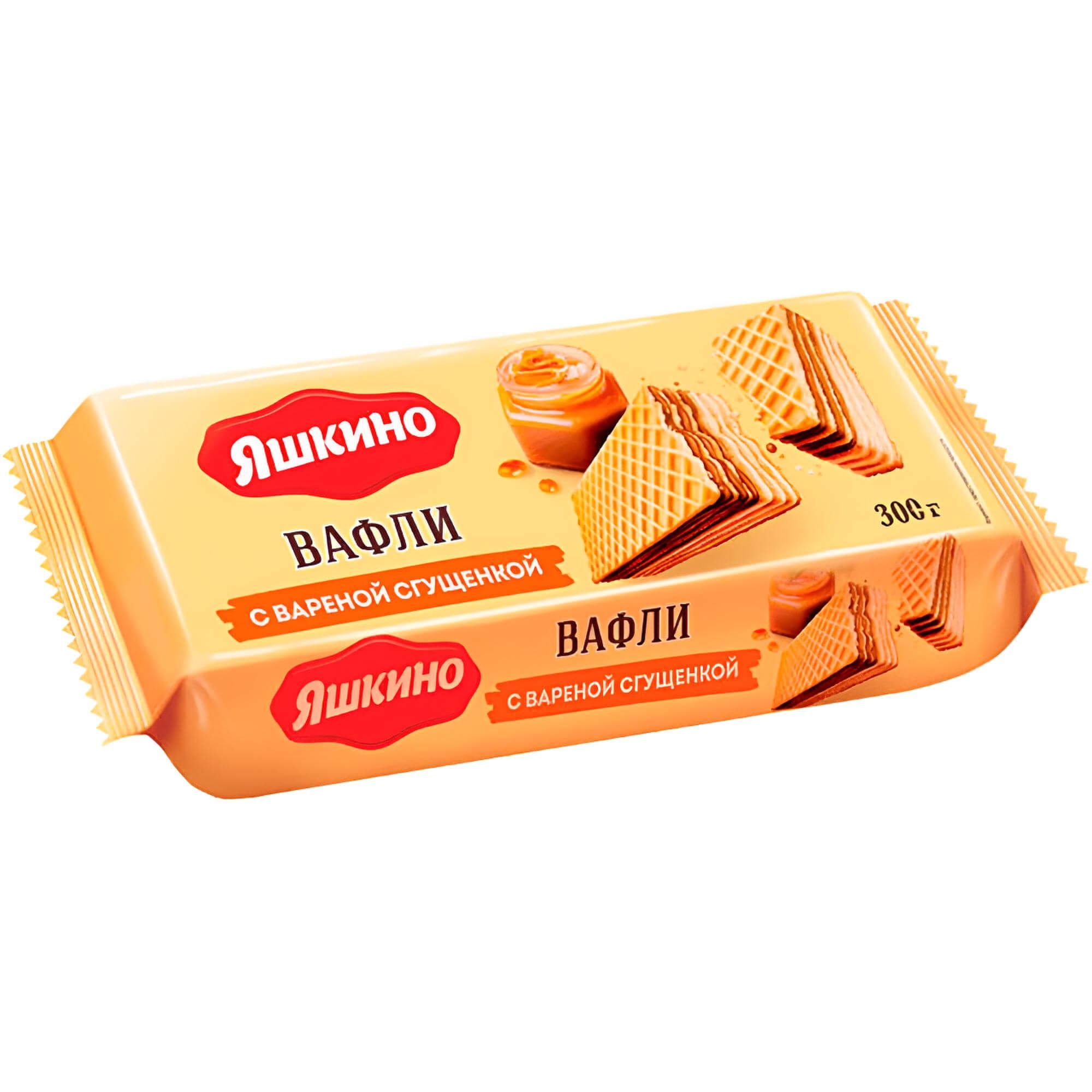 Jashkino Waffeln mit Karamellisierte Kondensmilch Geschmack 300g