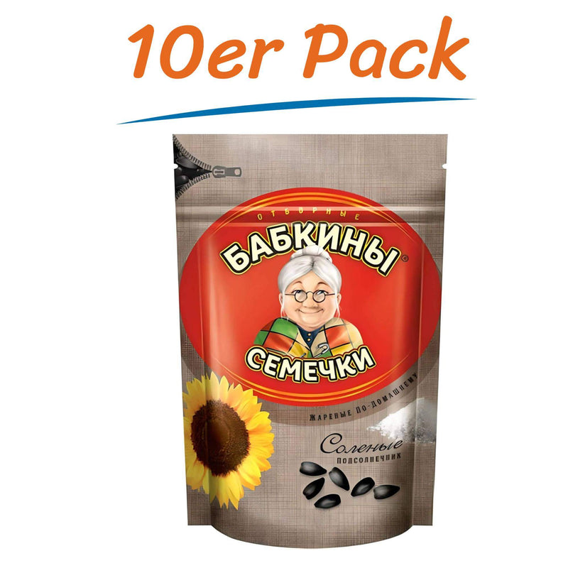 Babkiny Sonnenblumenkerne geröstet & gesalzen 10 Packungen (10 x 250g)